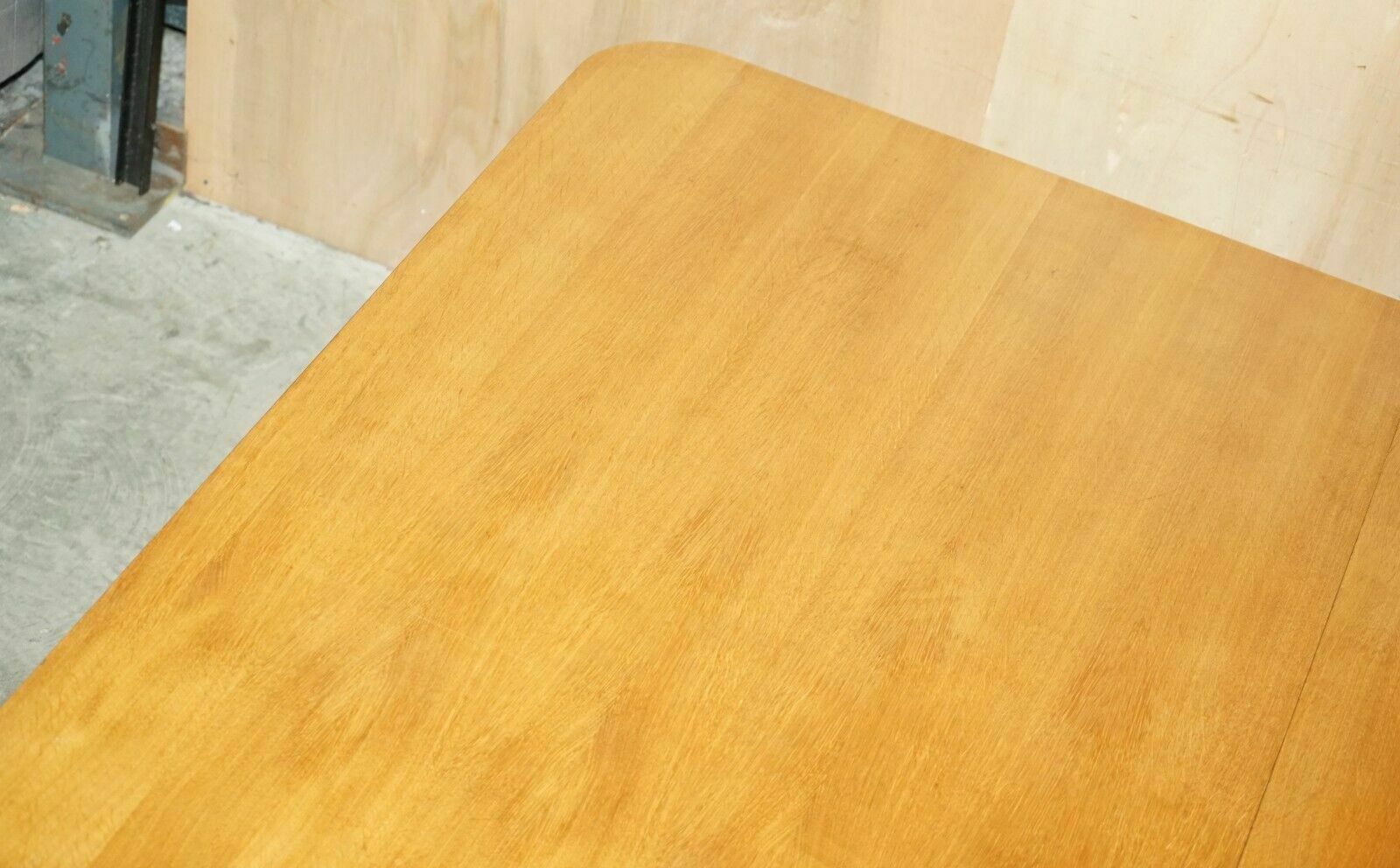 2350.0 Very Large Solid Hardwood Refectory Workshop Dining Table Splits In The Middle photo