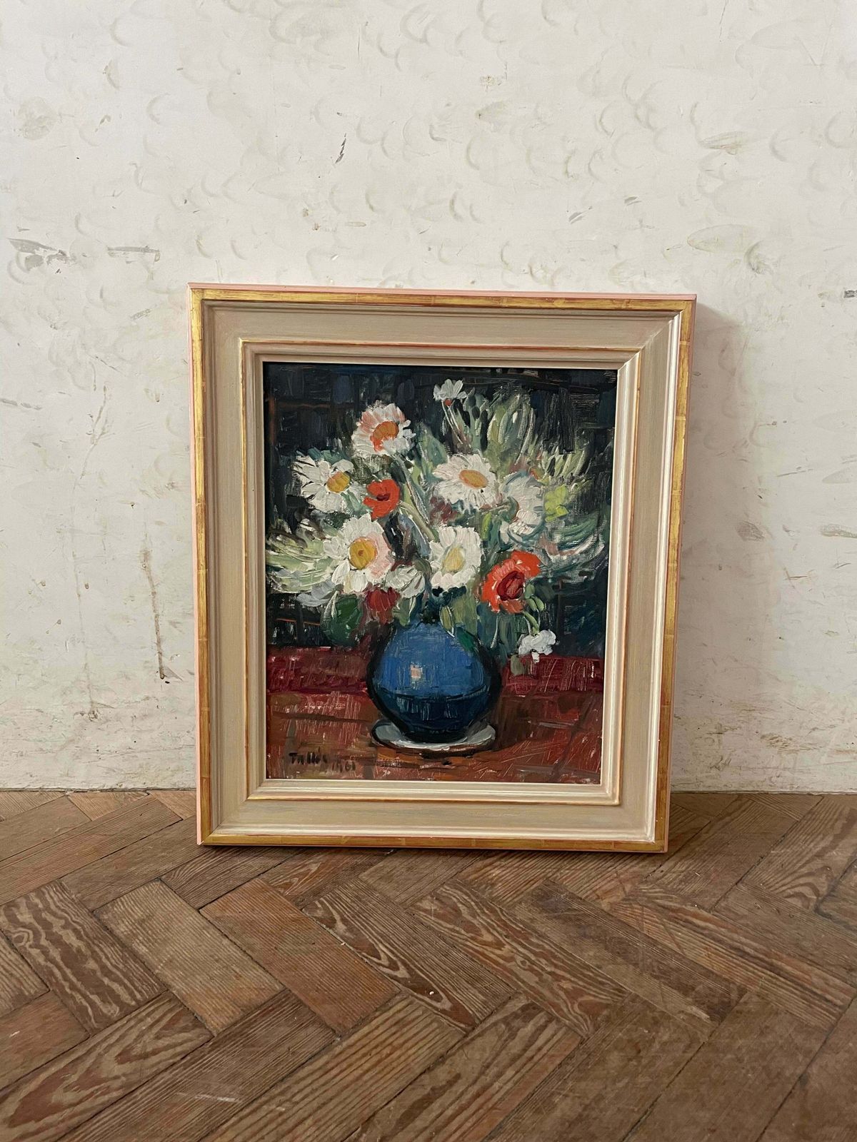Daisies In A Jug   1961 French Oil On Canvas photo for sale