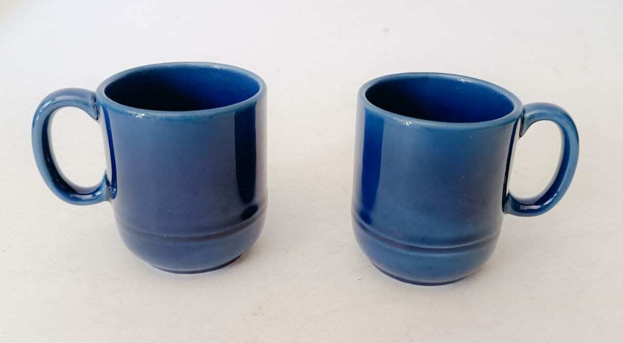 Ceramic Coffee Service Designed By Franco Pozzi In Blue Vintage Space Age From The 70s For 6 People photo 206.0