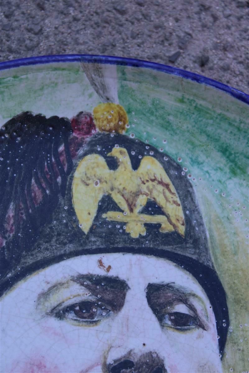 Rare Large Majolica Wall Plate With Face Of Benito Mussolini 1950s Mario Iudice photo Art