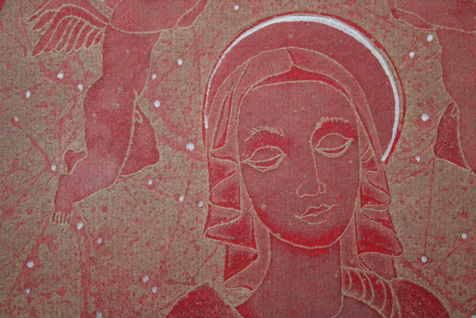 Gunars Krollis Madonna 1997. Paper, Mixed Media Art, 20x12 Cm 1997 photo Art
