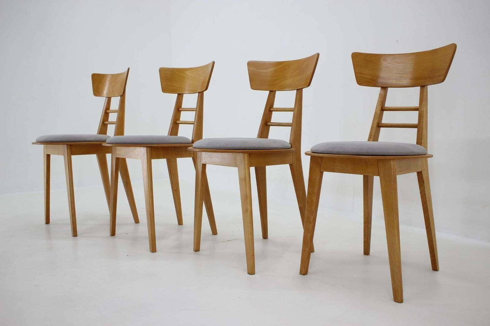 1980s Set Of Four Dining Chairs By Tonne, Czechoslovakia photo furniture