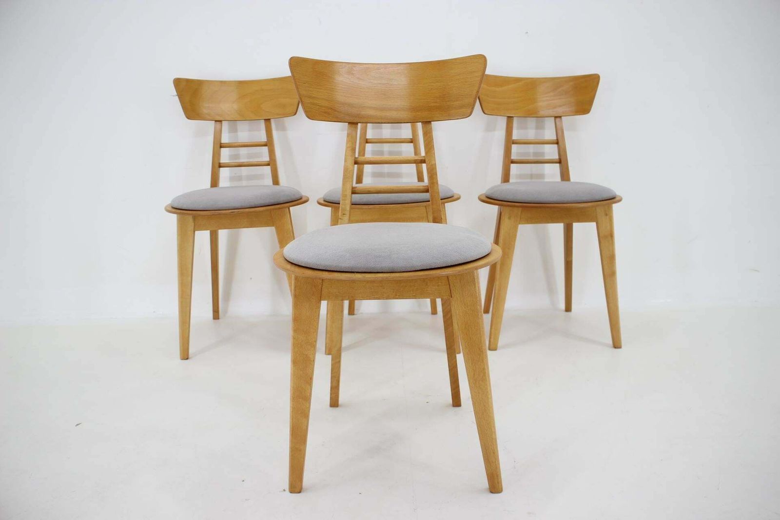 1980s Set Of Four Dining Chairs By Tonne, Czechoslovakia photo for sale