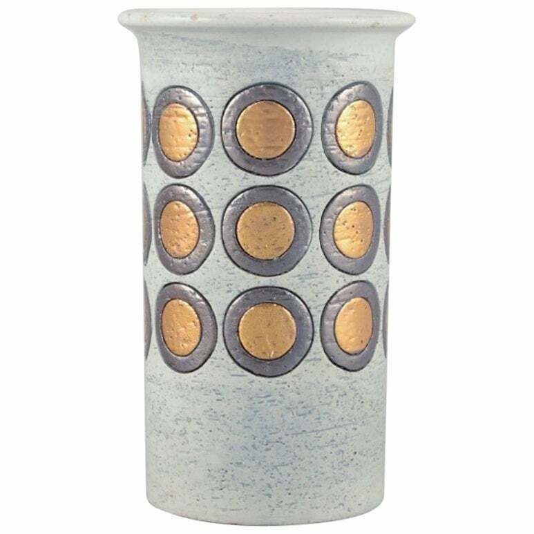 Aldo Londi For Bitossi, Italy. Large "Ikano" Ceramic Vase In Retro Style.