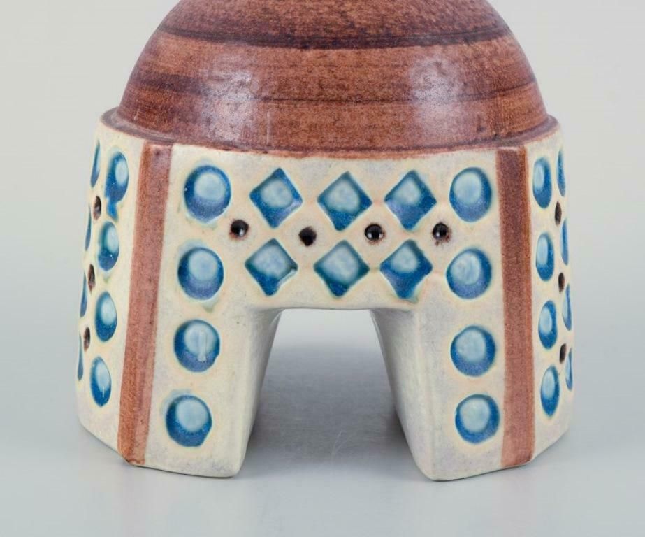 Britt Louise Sundell For Gustavsberg. Rare Ceramic Candlestick. A Groom. photo 257.0