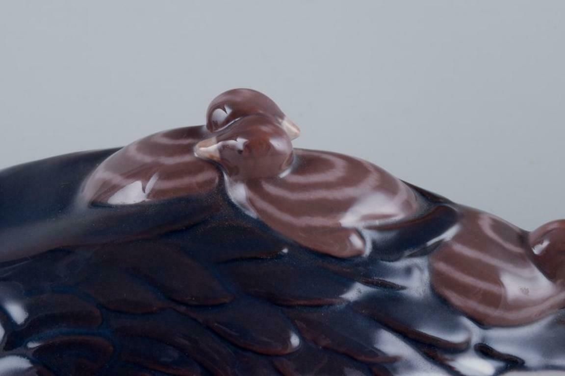 Bing & Grondahl Figurine Of A Tufted Duck With Ducklings. photo furniture