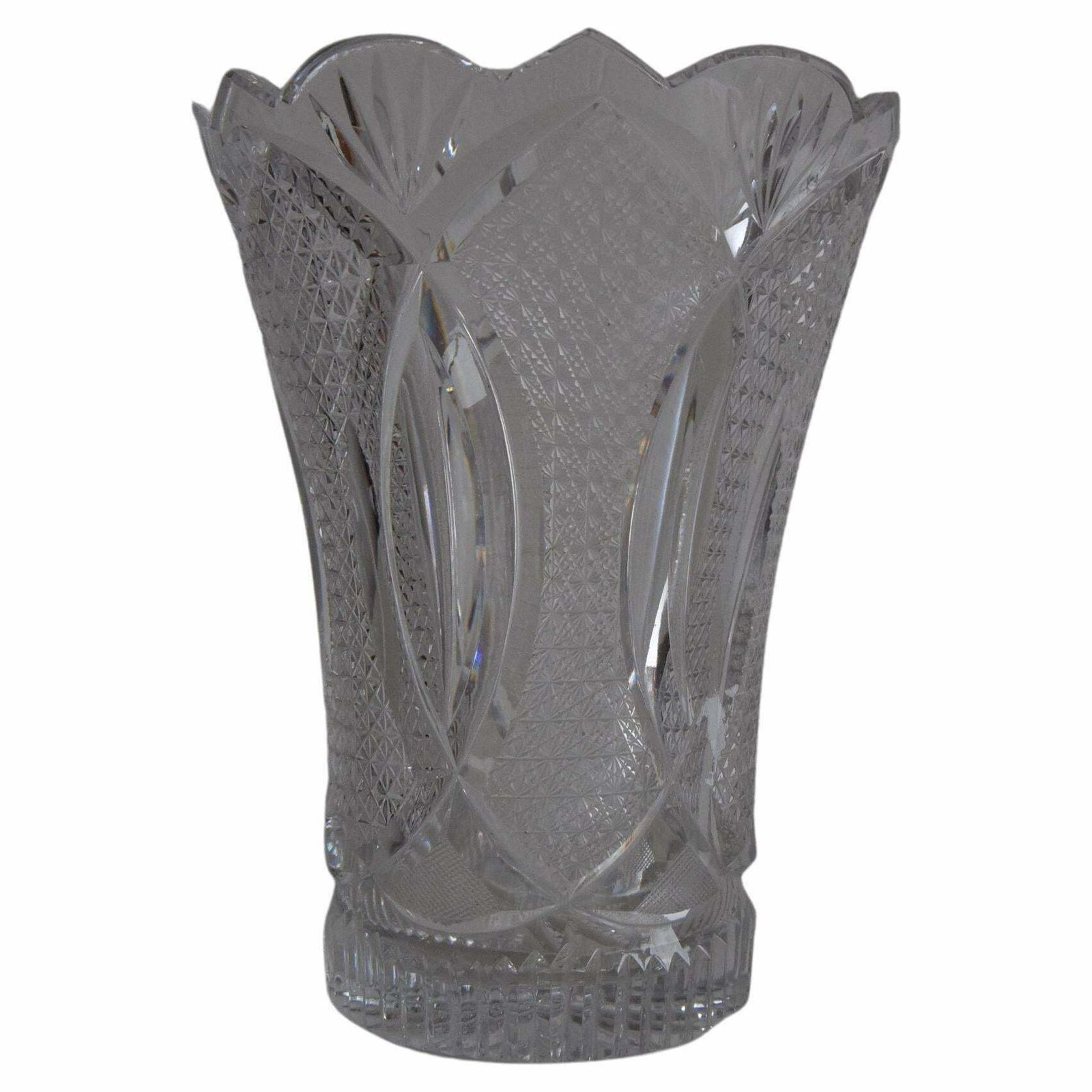 Mid Century Crystal Vase, Glasswork Novy Bor, 1960's. photo furniture