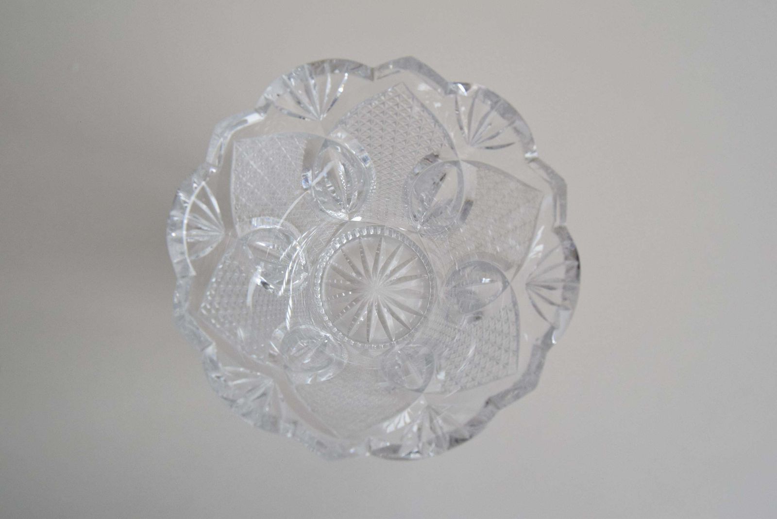 Mid Century Crystal Vase, Glasswork Novy Bor, 1960's. photo 285.0