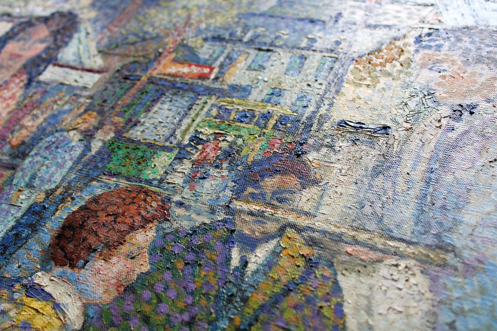 Lucien Neuquelman Saint Germain Des Pres. 1946. Oil On Canvas photo buy