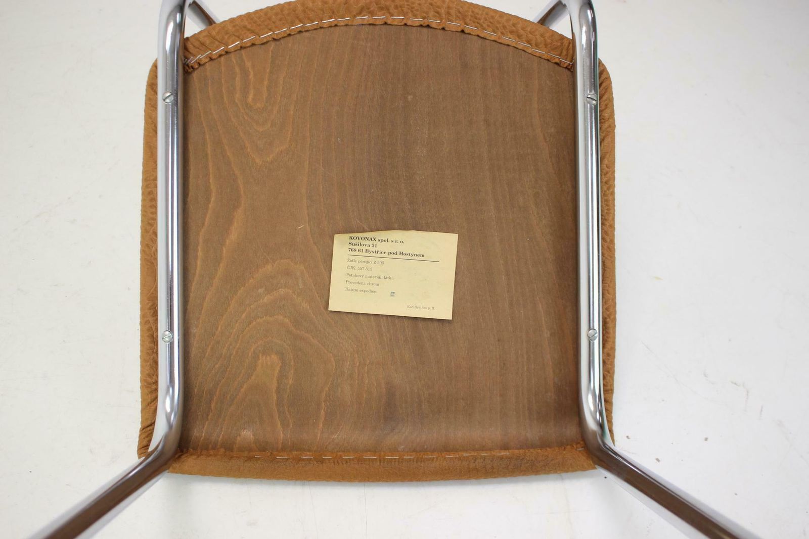 Furniture Mid Centrury Chrome Tubular Chair Kovonax Z 303, 1970's photo