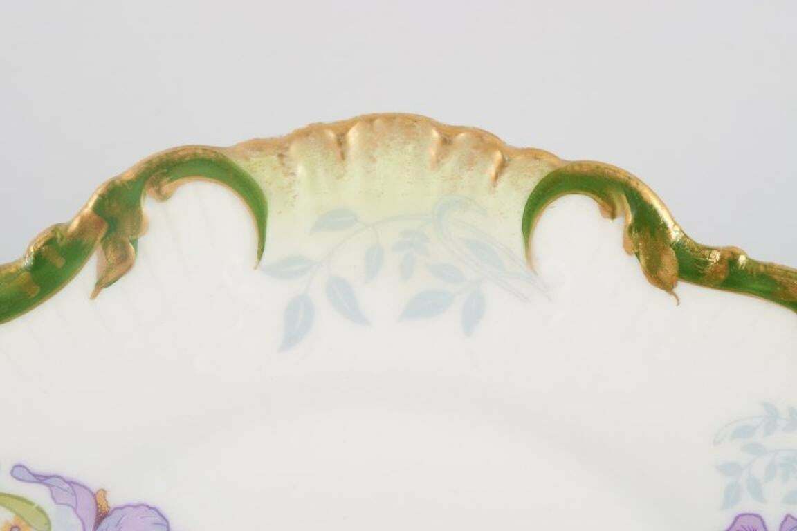 P. Dauphin, Paris, Set Of Six Art Nouveau Faience Plates With Flowers photo 384.0