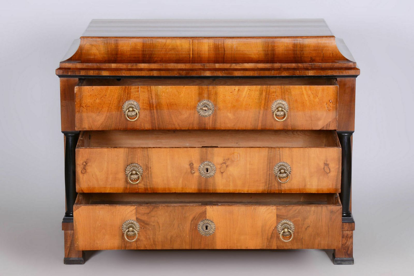 photo buy Restored Biedermeier Walnut Chest Of Drawers, High Gloss, Czechia, 1820s