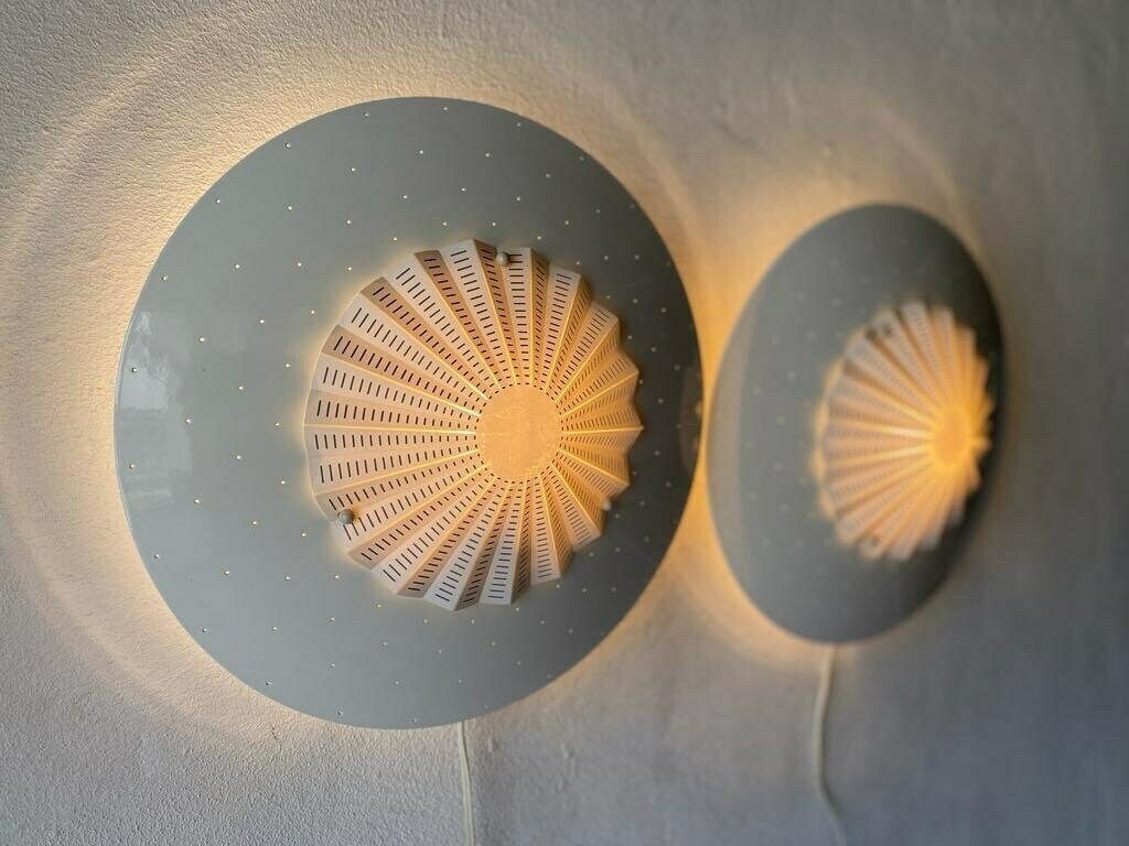 Wonderful Serie Migale Pair Of Sconces Or Flush Mounts By Vico Magistretti For Oluce, 1960s/70s, Italy photo 3799.0