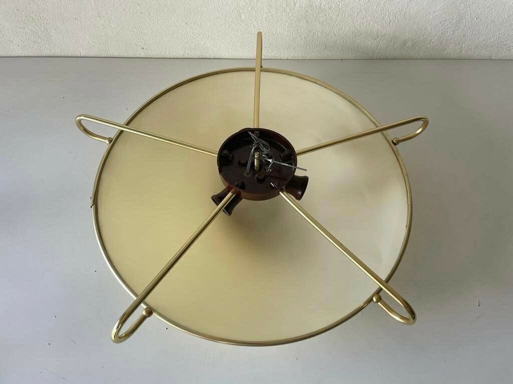 Erco Gold Metal Frame Beautiful Retro Shade Xl Ceiling Or Wall Lamp, 1950s, Germany photo vintage