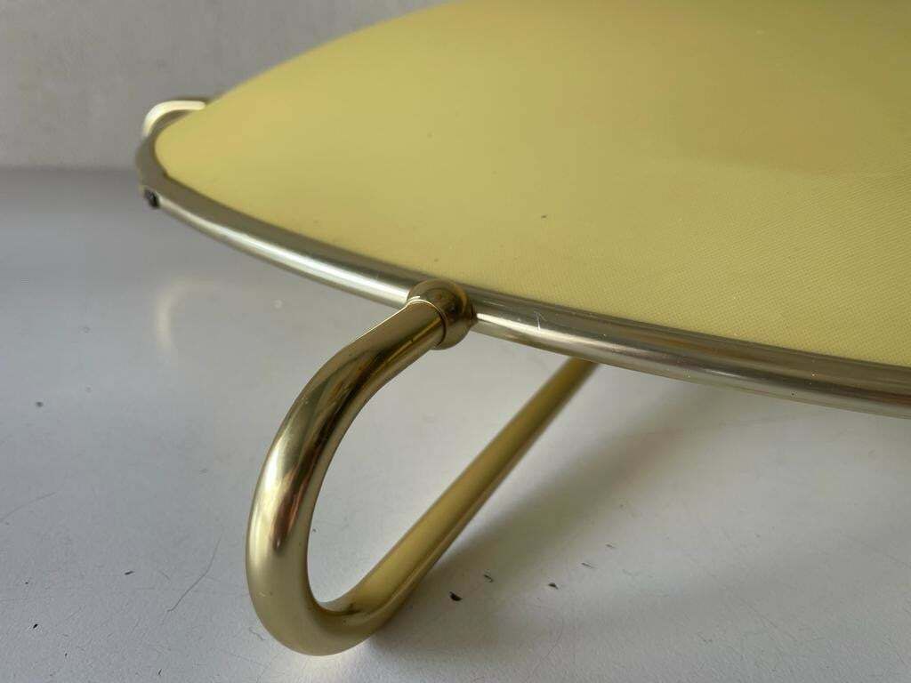 photo furniture Erco Gold Metal Frame Beautiful Retro Shade Xl Ceiling Or Wall Lamp, 1950s, Germany