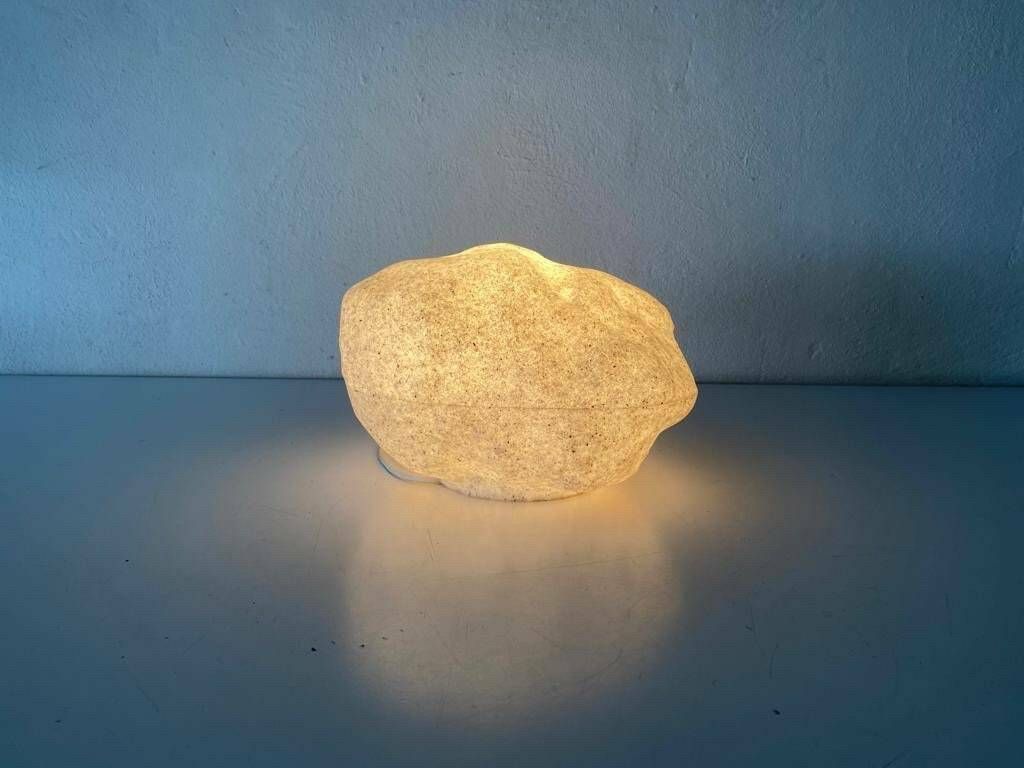 Fiberglass Table Lamps In Stone Form By Heito, 1980s, Germany photo for sale