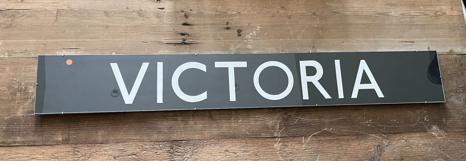 Victoria Bus Station Sign Original Framed 1950s
