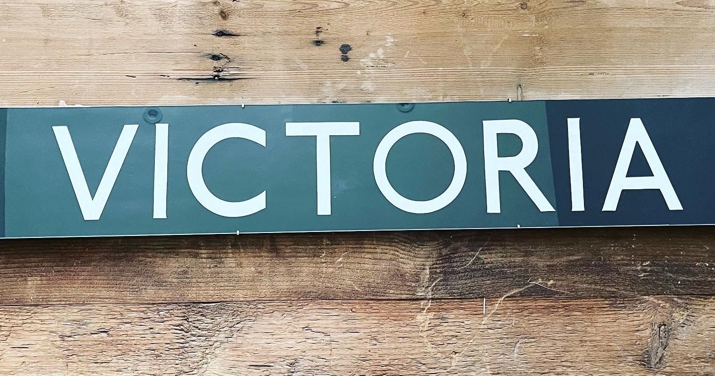 Victoria Bus Station Sign Original Framed 1950s photo buy