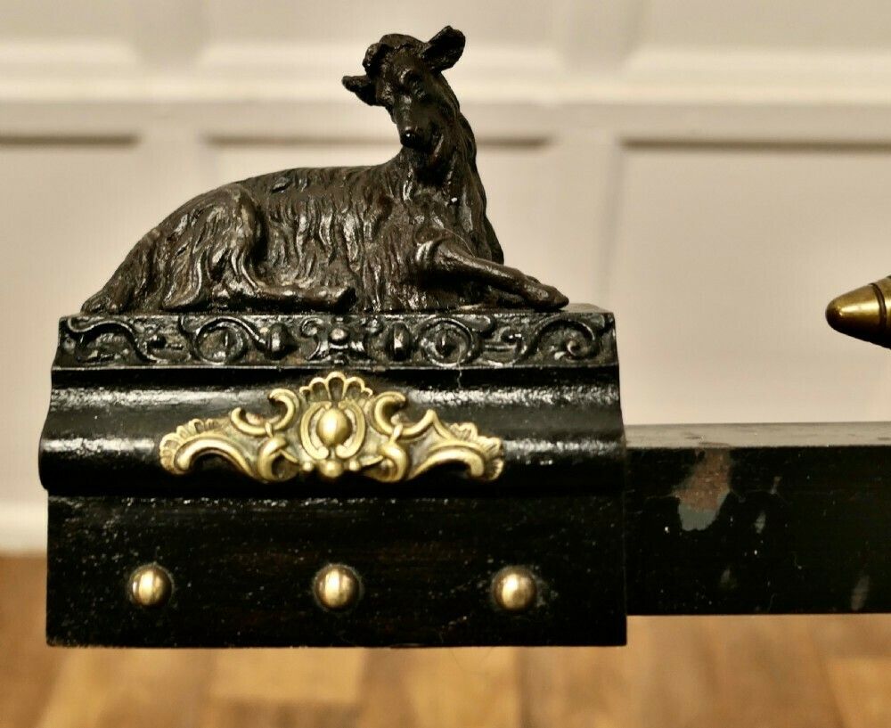 A Brass And Iron Country House Fender With Mountain Goats photo buy