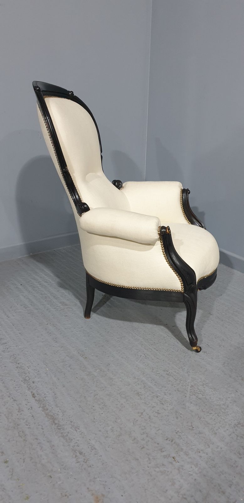 Furniture Superb Victorian Ebonsied Armchair photo