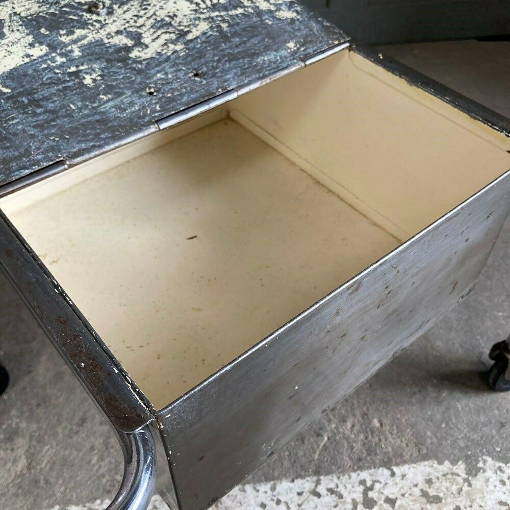 photo for sale Vintage Chrome Medical Trolley