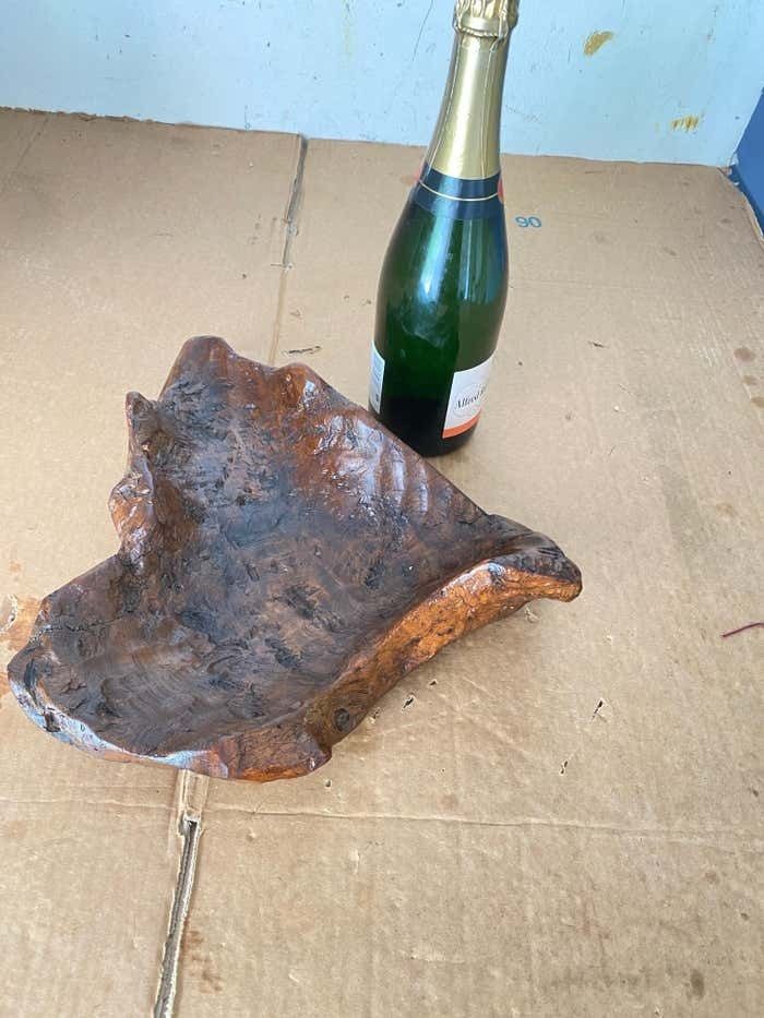 Home Decor Brutalist Root Wood Vide Poche Or Bowl 1960 France With Old Patina Riviera photo
