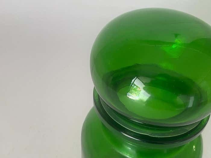 French Cobalt Green Pharmacy Bottles Set Of 2 Circa 20th Century photo Home Decor