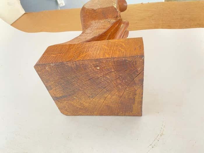 Wood Sculpture In Oak By French Designer 1950 Brown Color photo for sale