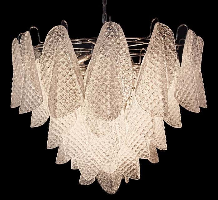 Beautiful Italian Vintage Murano Chandeliers   57 Glass Rondini photo Lighting
