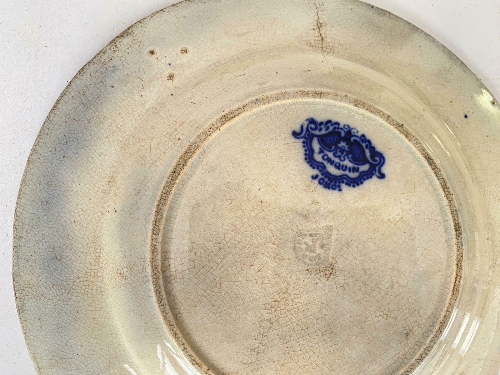 Faience Dish And Plate By Jules Vieillard Chinese Decor France 19th Century photo furniture