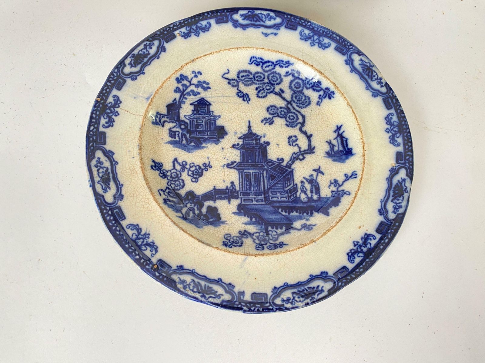 photo furniture Faience Dish And Plate By Jules Vieillard Chinese Decor France 19th Century