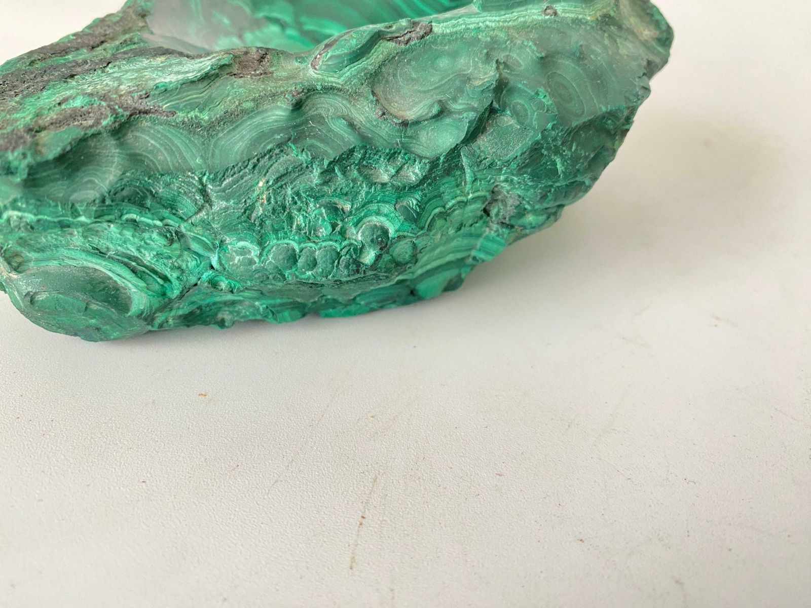 Malachite Ashtray Vide Poche Desk Accessory Green Color Africa 20th Century photo buy
