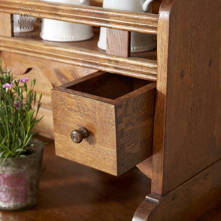 Vintage French Solid Oak Handmade Dresser photo for sale