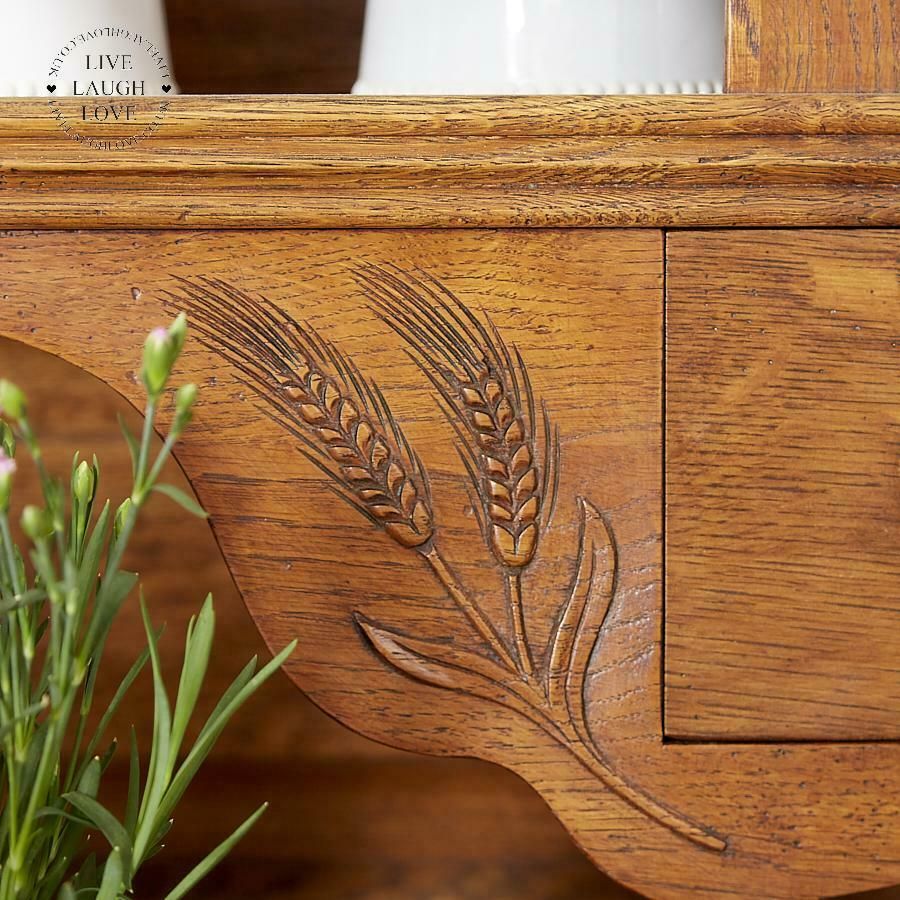 695.0 Vintage French Solid Oak Handmade Dresser photo