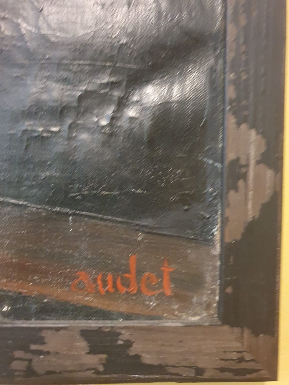 Large Vintage Oil On Canvas Painting (Fernand Audet) photo 350.0