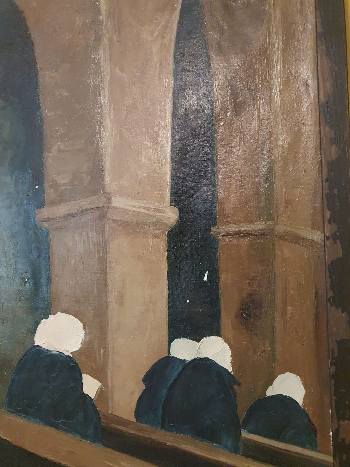Large Vintage Oil On Canvas Painting (Fernand Audet) photo vinterior