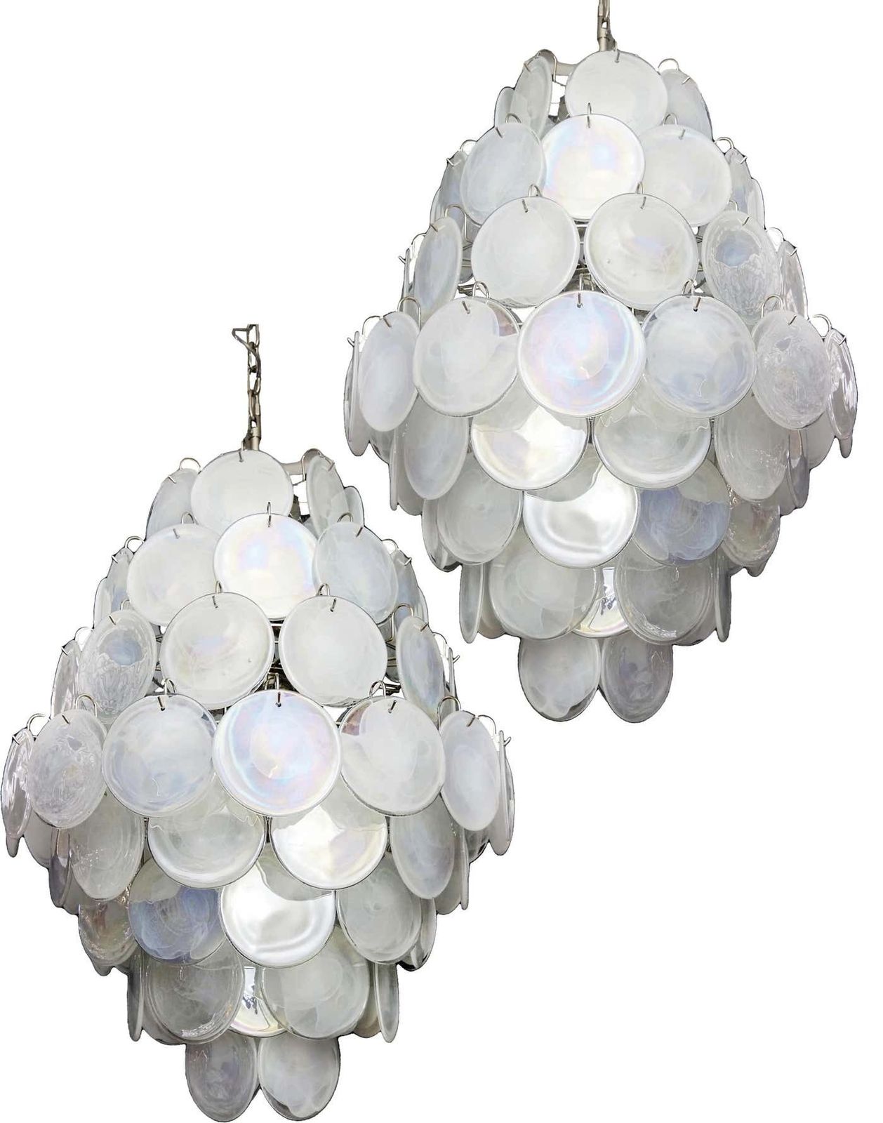 photo buy Majestic Vintage Italian Murano Chandelier   87 White Alabaster Discs