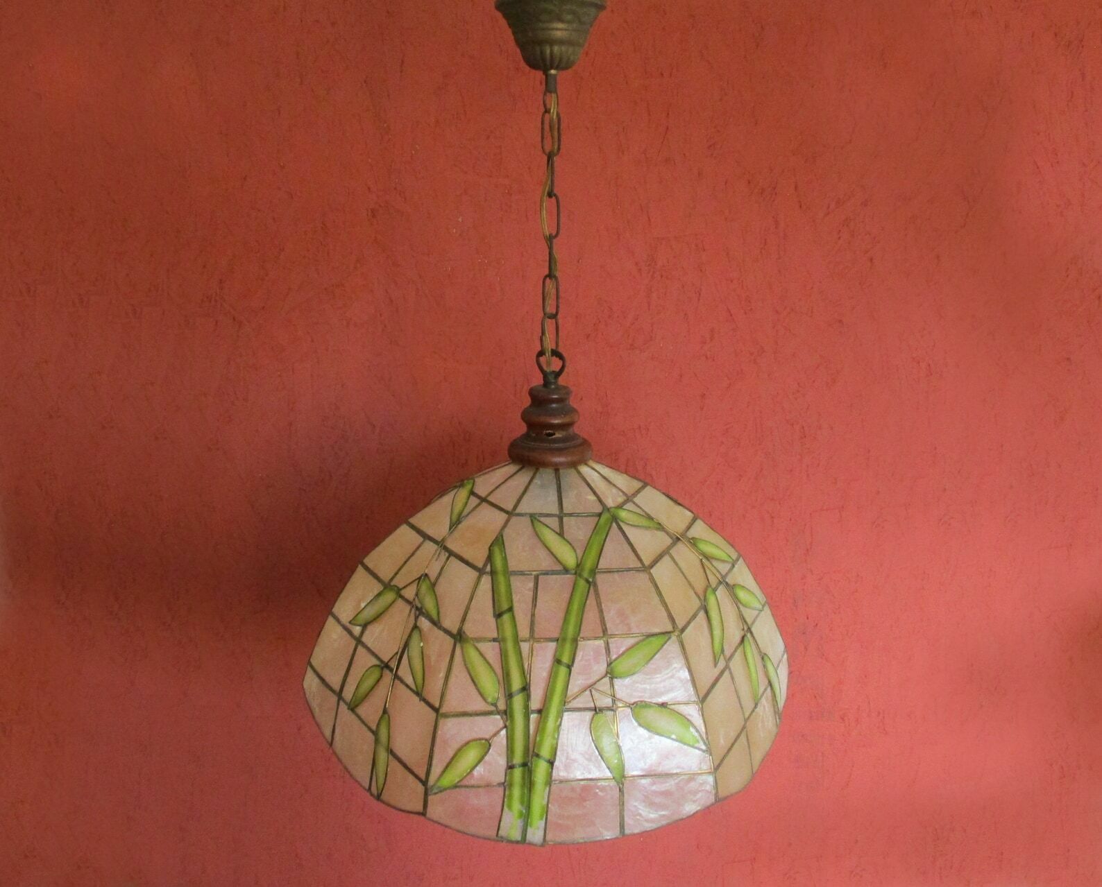 Capiz Lampshade | Capiz Shell | Vintage Lampshade | Capiz Lighting | Bamboo Lampshade | Bamboo Décor | Vintage Capiz | Pendant Lampshade photo Lighting
