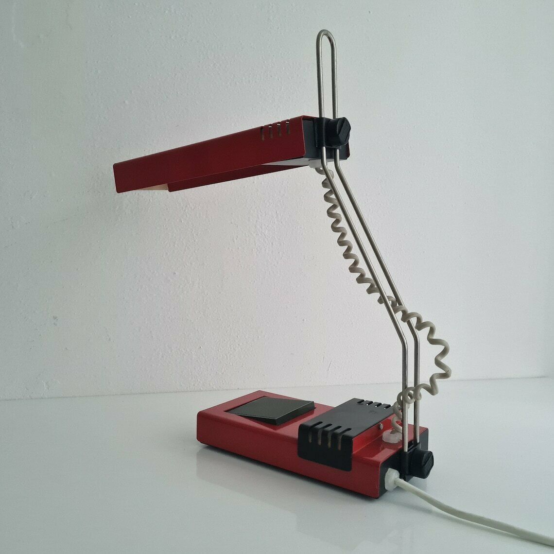 Vintage Mid Century Table Industrial Lamp Tesla 90s photo Lighting