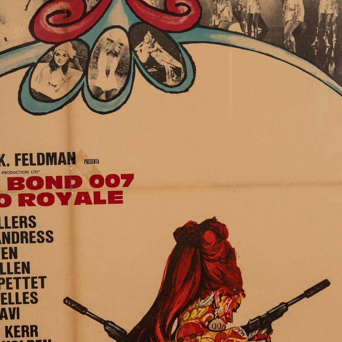 A Framed Original James Bond 007 'Casino Royale' Film Poster, C.1967 photo vintage