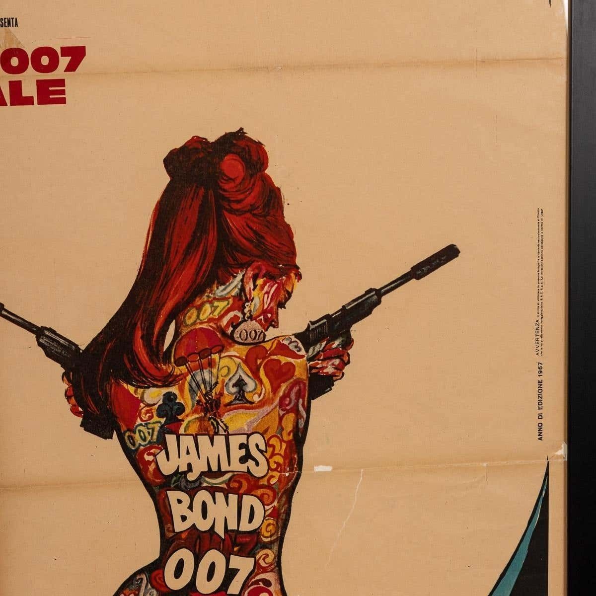 photo for sale A Framed Original James Bond 007 'Casino Royale' Film Poster, C.1967