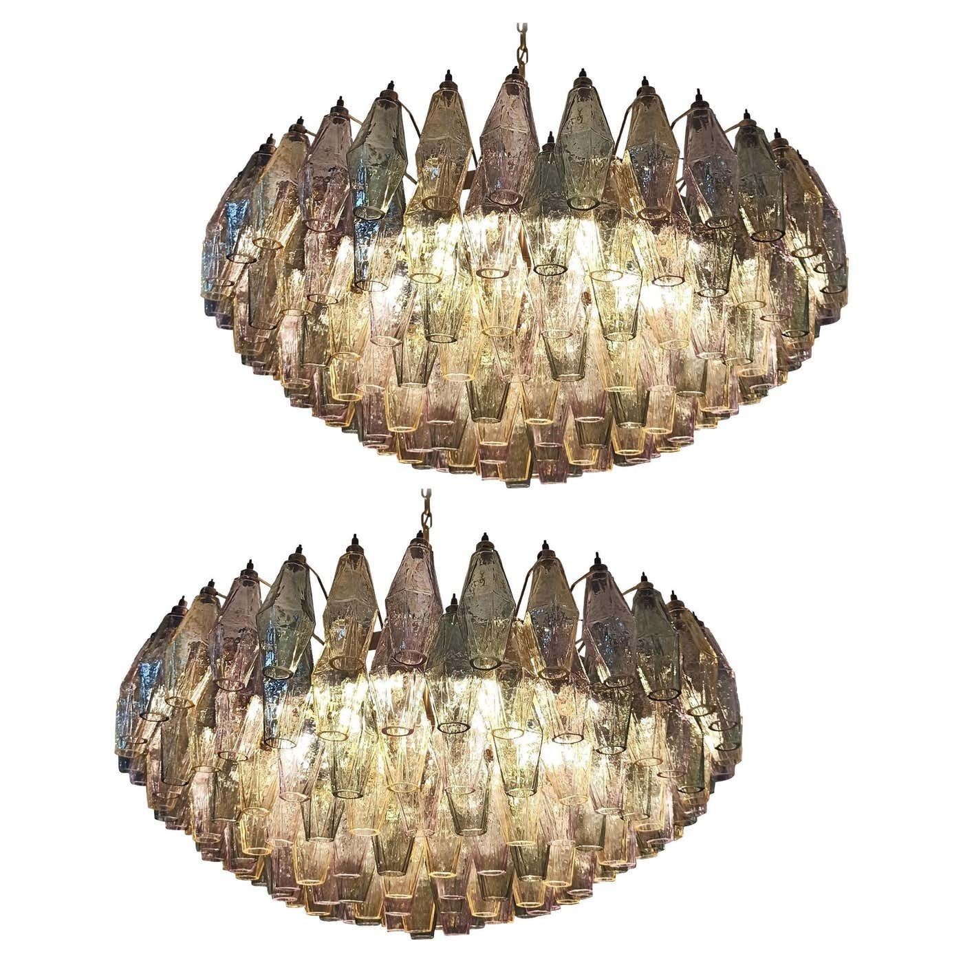 Big And Amazing Murano Glass Chandeliers   185 Multicoloured Glasses