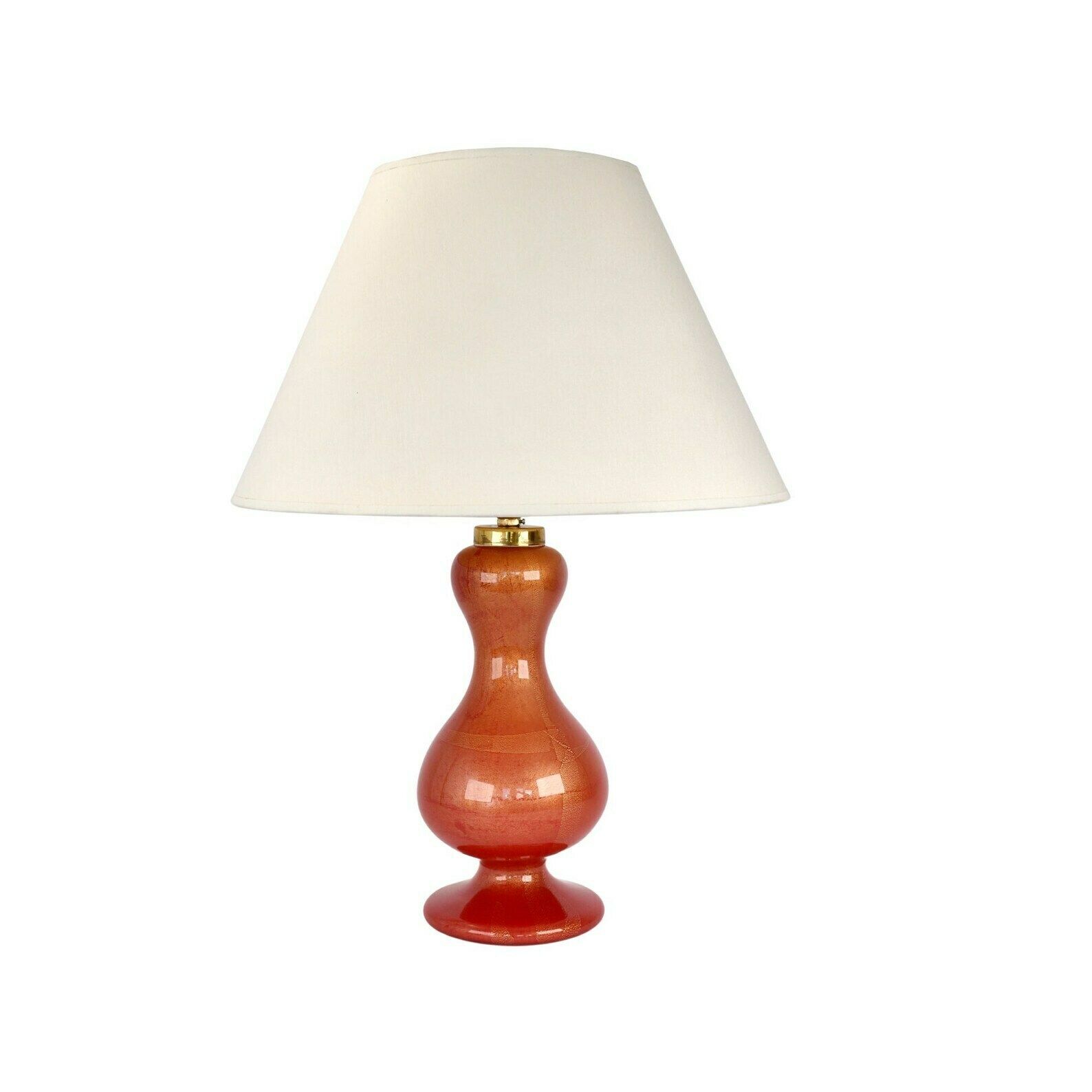 Mid Century Murano Glass Table Lamp Ruby Red And Gold | Barovier And Toso Italian Accent Light Vintage Hollywood Regency Maximalist 1950s