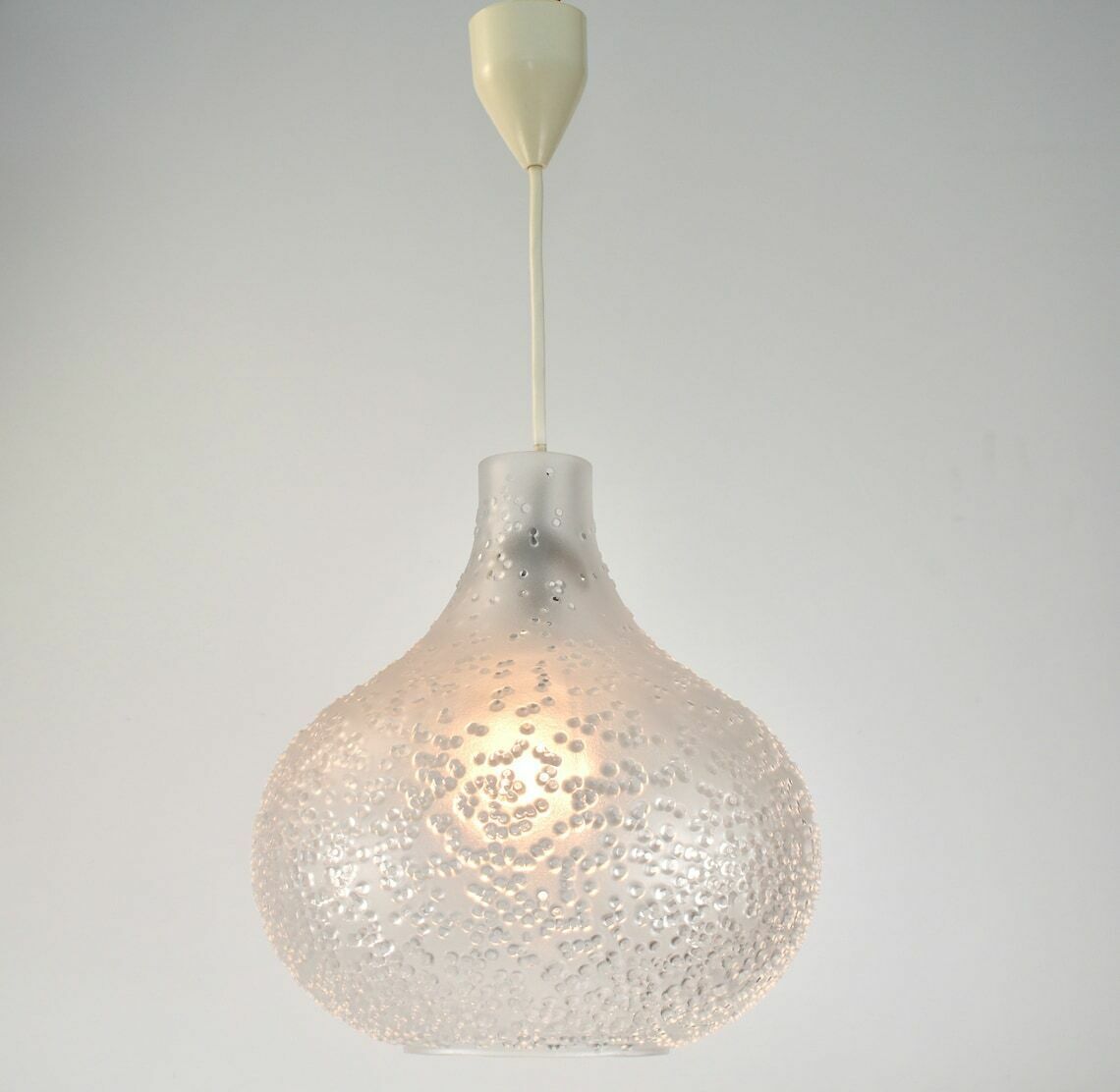 Peill And Putzler Patmos Hanglamp – Mid Century Modern Plafondlamp, Helder Glas, Duits Design, Ca. Jaren 1970 photo for sale