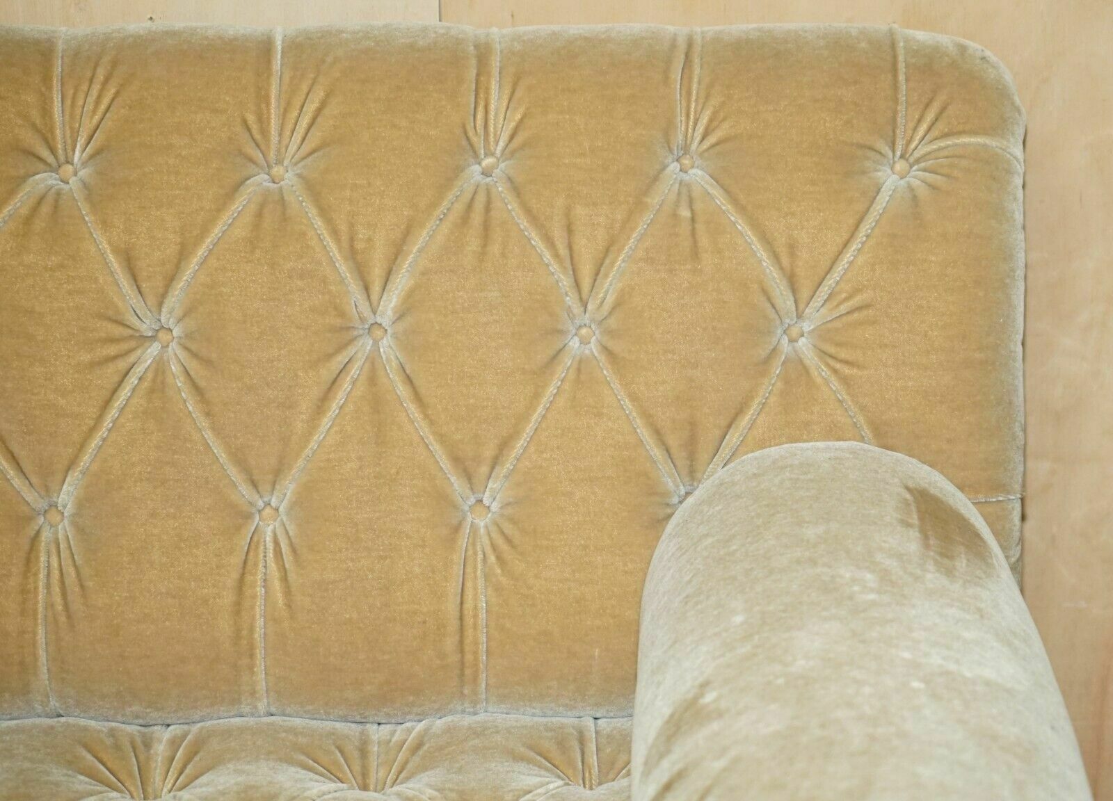 Furniture Owned By Madonna Luxury George Smith Bolster Mohair Velvet Chesterfield Sofa photo