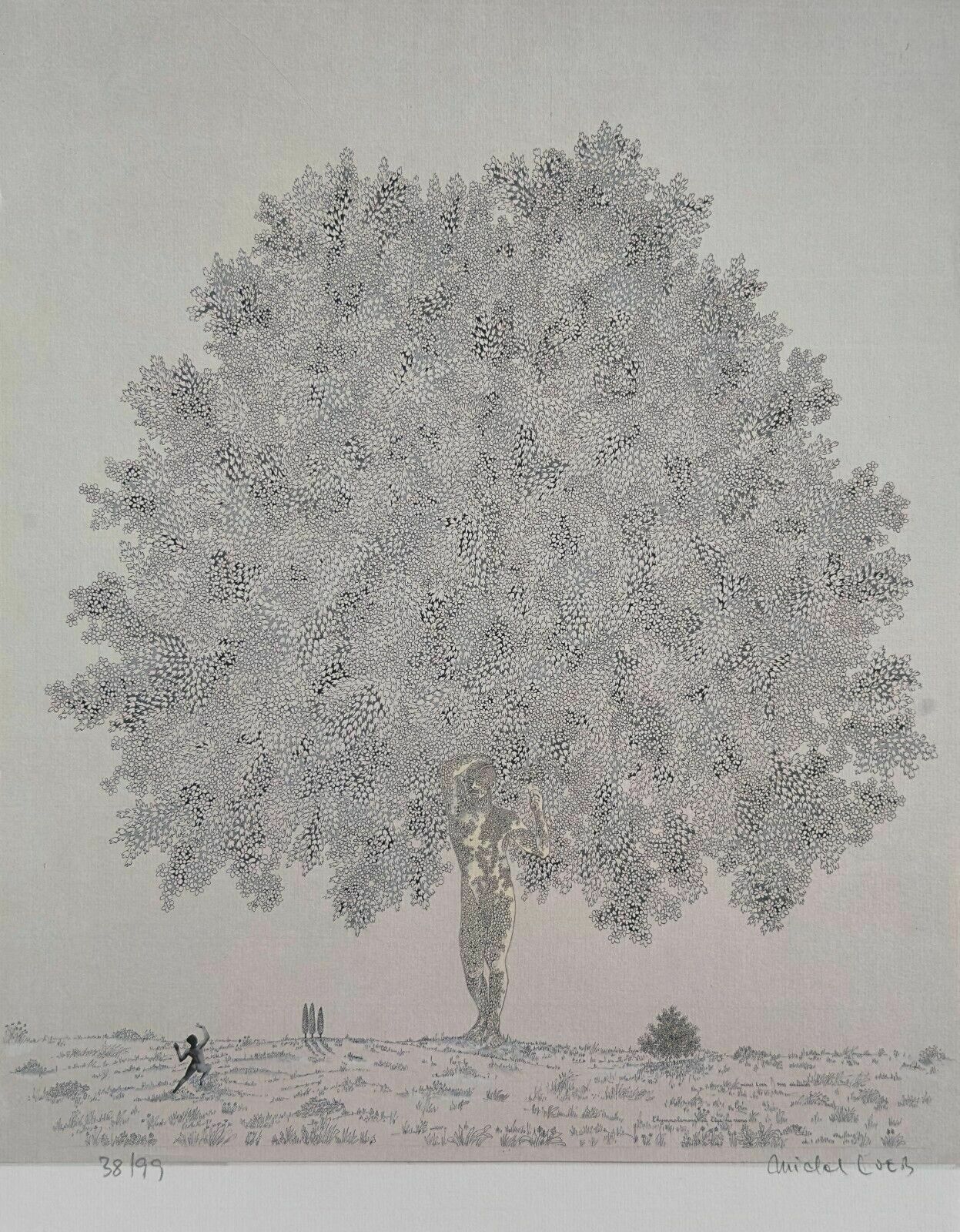 Michel Loeb   Poster Before The Letter Art Naked Tree 1992 Galerie Klein Roncari