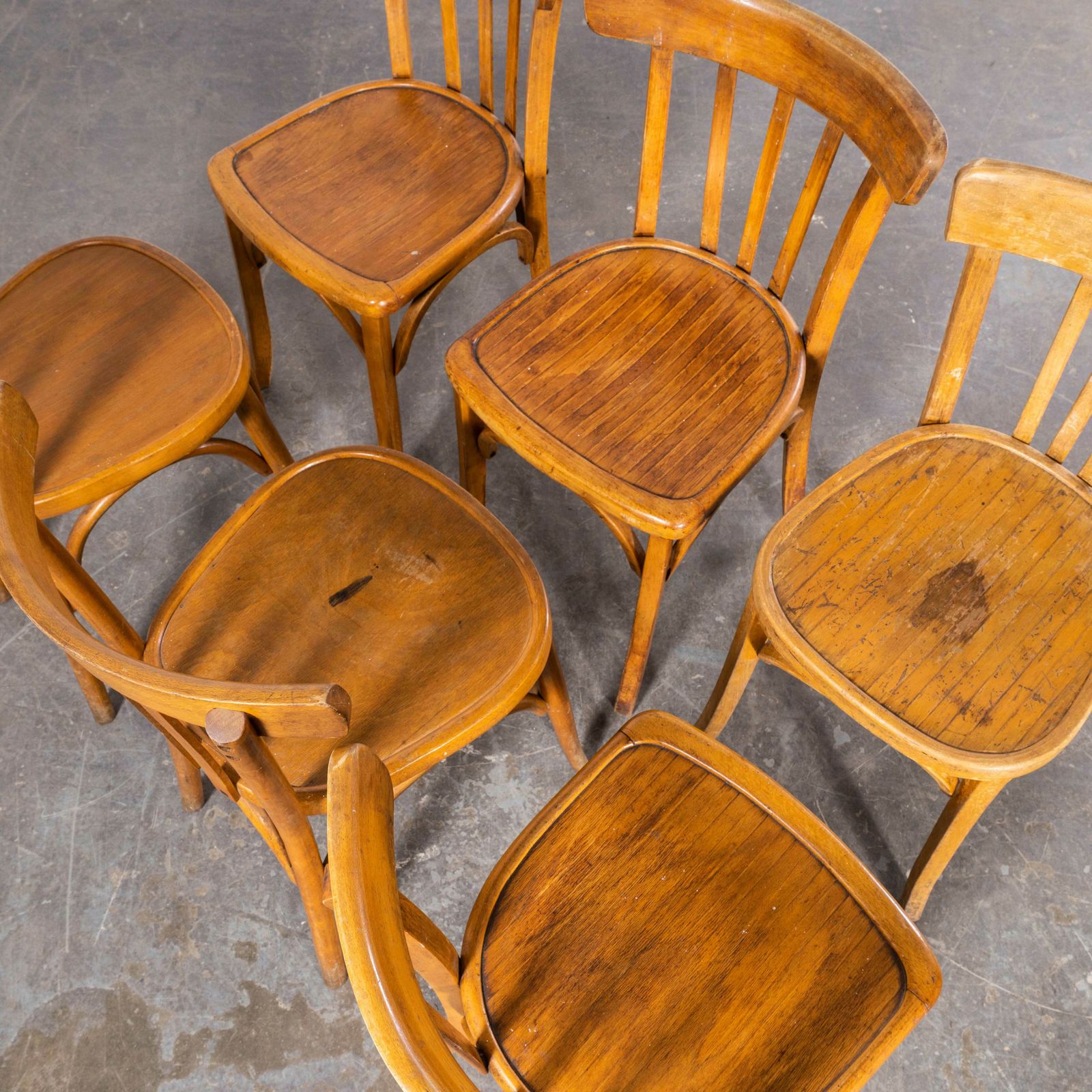 1950’s Luterma Honey Oak Bentwood Dining Chair – Set Of Six photo for sale