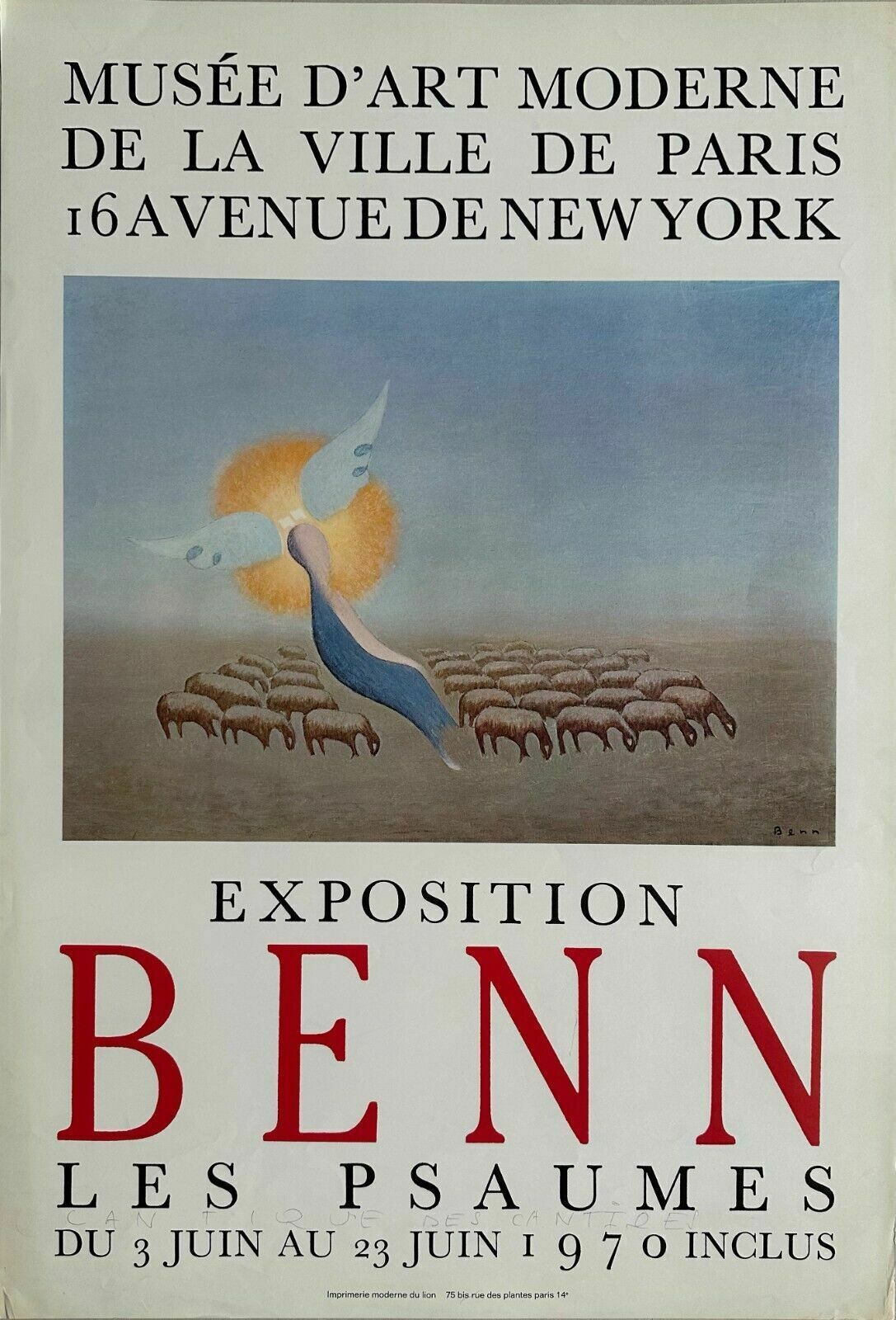 Benn Rabinowicz Poster Parijs 1970 Tentoonstelling Poster Psalmen Museum Of Modern Art Parijs Poster Vintage Poster Expo 1955 House Of French Thought