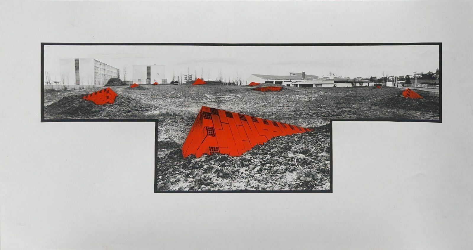 Christine O'loughlin   Photomontage Photo Signed Autographed Land Art Woman Artist