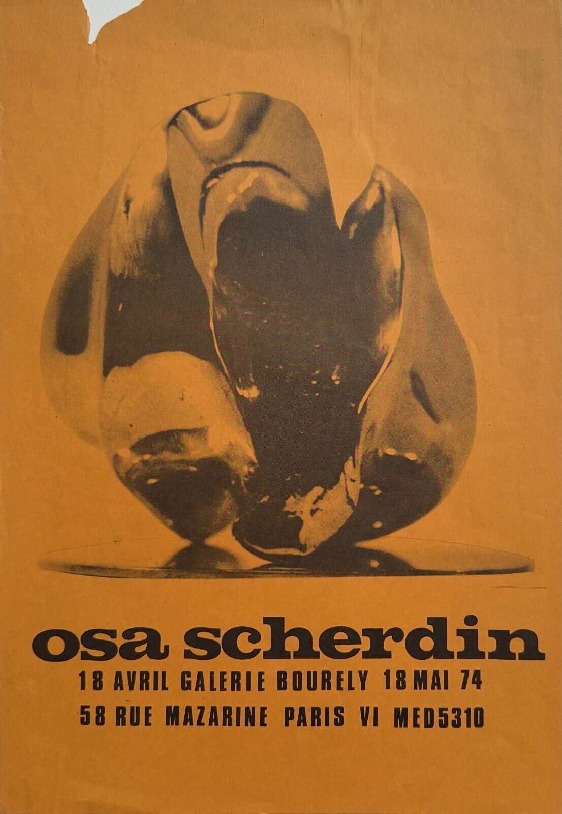 Osa Scherdin   Poster Poster Expo 1974 Paris Women Artist Sculpture
